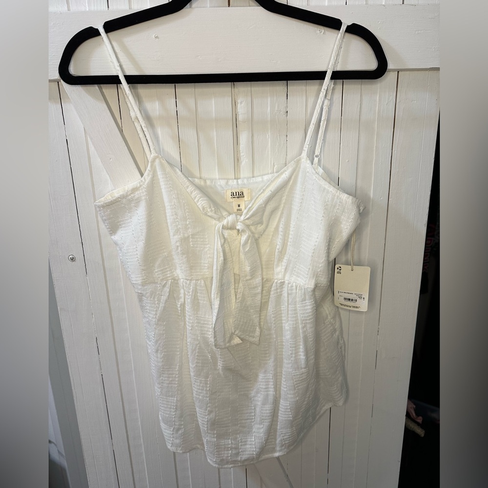 White Tank Top with Knot